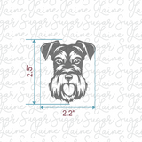 Schnauzer Face silk screen stencil